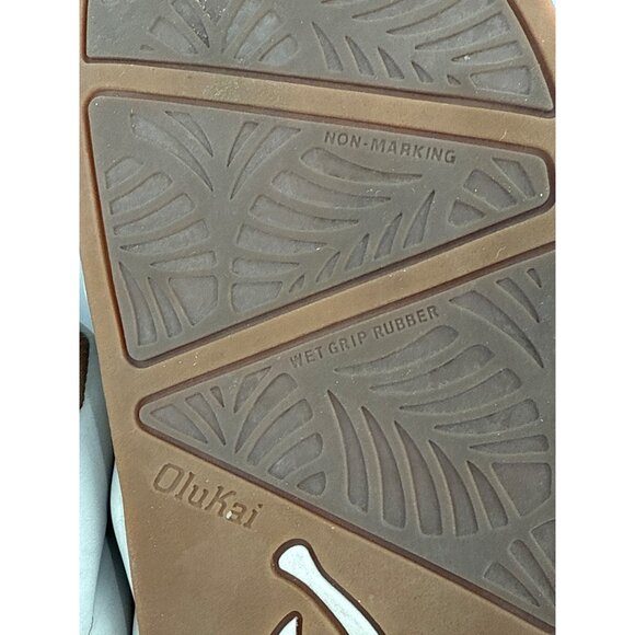 Olukai Womens Hila Beige Slide Sandals Size 8 - Picture 6 of 7